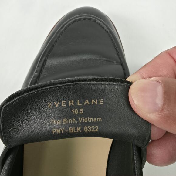 Everlane Mens Leather Penny Loafers Size 10.5 Casual Dress Crepe Sole main image 6
